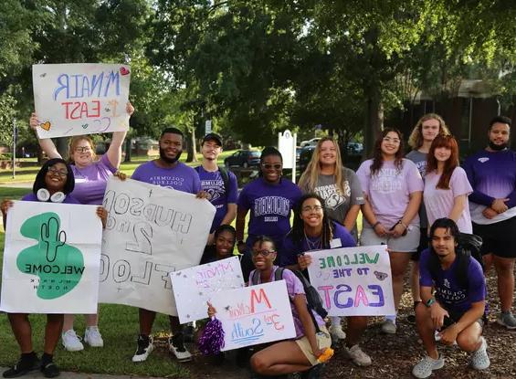 Image of students during welcome parade